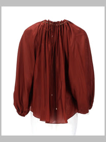 Zimmermann Women's Blusa Arricciata Aster Con Perline Red