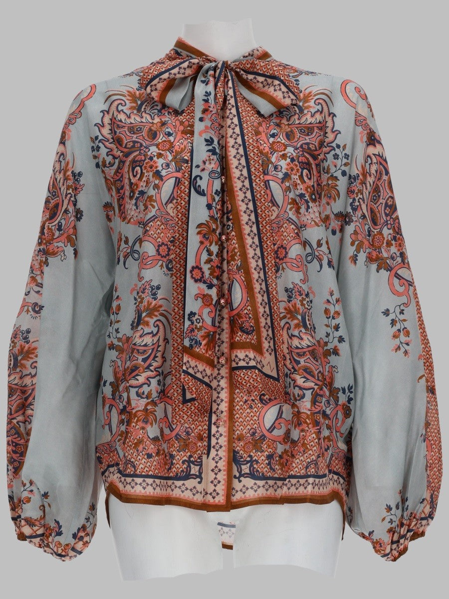 Zimmermann Women's Blusa Aster in Seta Multicolor