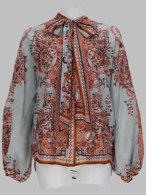 Zimmermann Women's Blusa Aster in Seta Multicolor