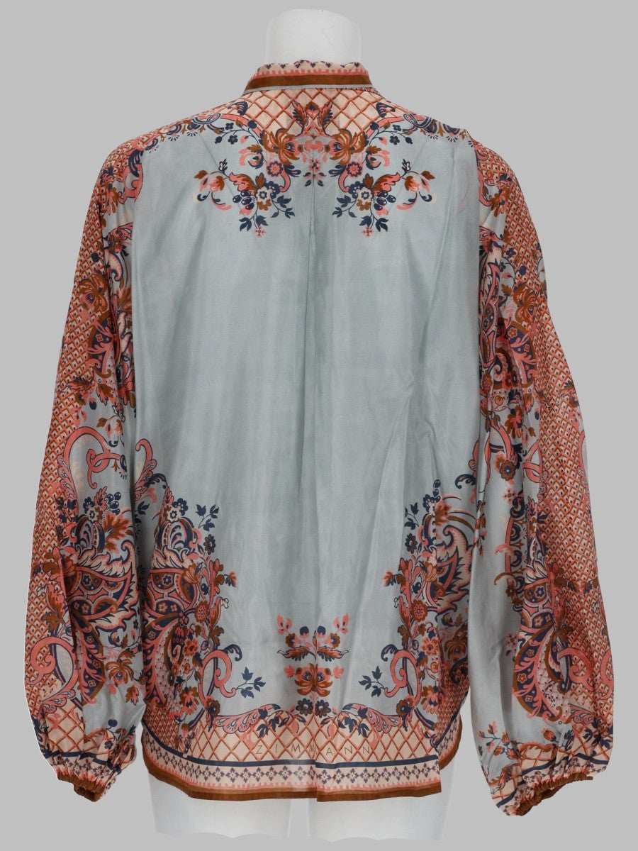 Zimmermann Women's Blusa Aster in Seta Multicolor