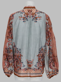 Zimmermann Women's Blusa Aster in Seta Multicolor