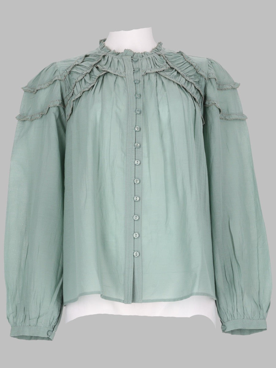 Isabel Marant Étoile Women's Blusa Christa Green