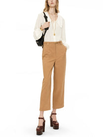 Chloé Women's Blusa Con Maniche Sbuffo in Crêpe DE Chine White