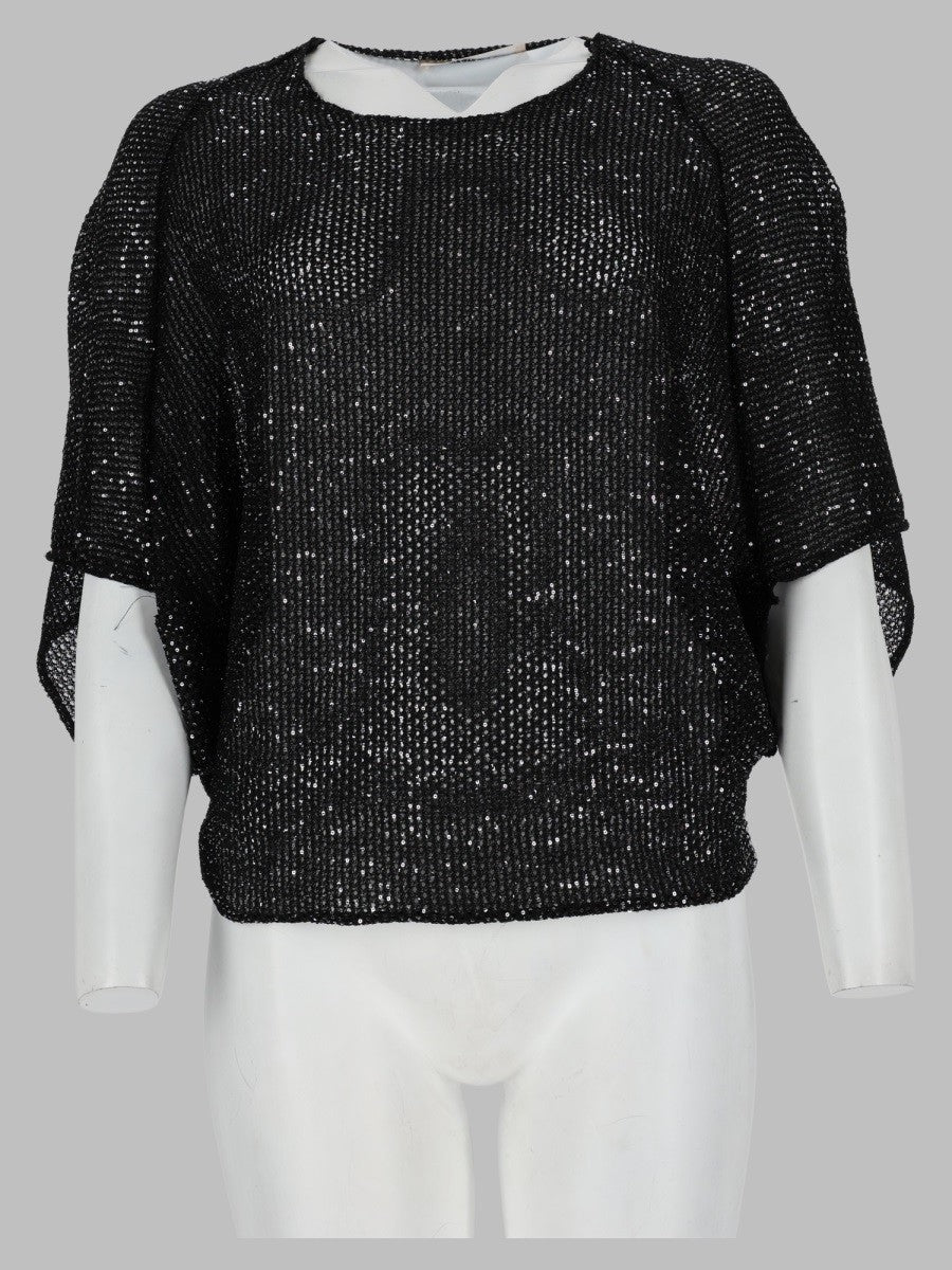 Circus Hotel Women's Blusa Con Paillettes Black