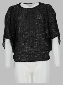 Circus Hotel Women's Blusa Con Paillettes Black