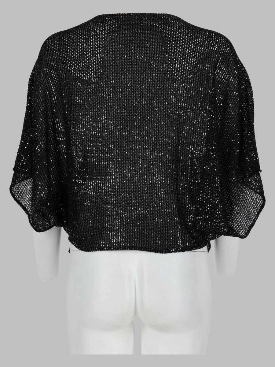 Circus Hotel Women's Blusa Con Paillettes Black