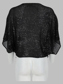 Circus Hotel Women's Blusa Con Paillettes Black