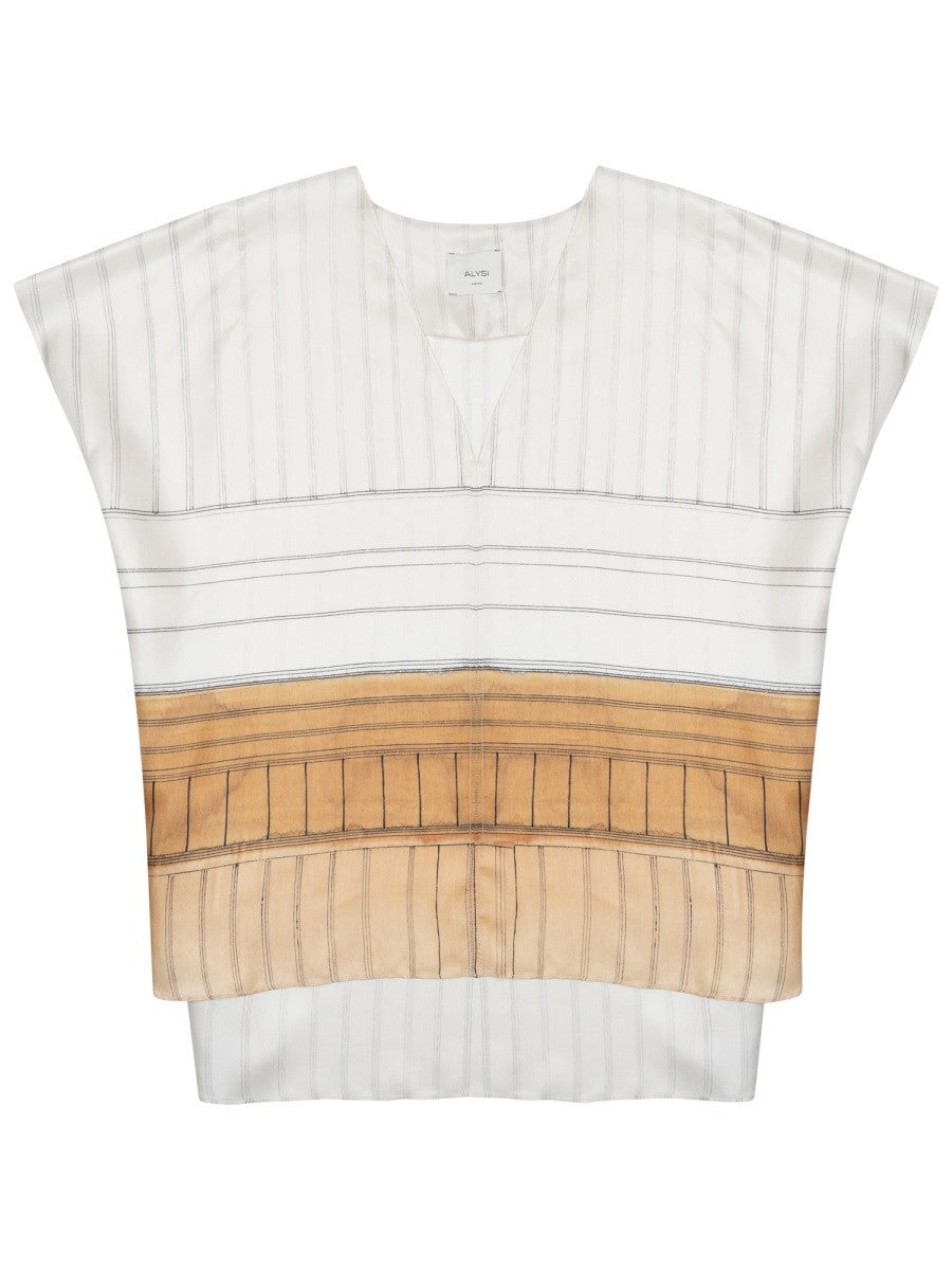 Alysi Women's Blusa Con Scollo Multicolor