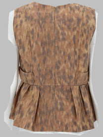 Ganni Women's Blusa in Cotone Con Stampa Beige
