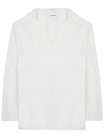 P.A.R.O.S.H Women's Blusa in Misto Lino White