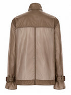 Saint Laurent Women's Nylon Blouse with Collar Lavallière Beige, view 3