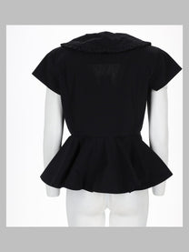 Ganni Women's Blusa in Popeline Di Cotone Black