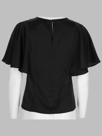 Michael Kors Women's Blusa in Raso Con Maniche Mantella Black