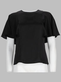 Michael Kors Women's Blusa in Raso Con Maniche Mantella Black