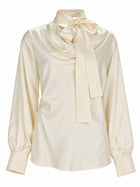 Max Mara Women's Satin Silk Blouse White