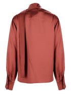 Max Mara Women's Satin Silk Blouse Red, view 2