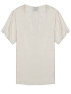 Alysi Women's Twill Silk Blouse White