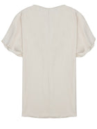 Alysi Women's Twill Silk Blouse White, view 2