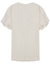 Alysi Women's Blusa in Twill DI Seta White