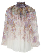 Zimmermann Women's Luna Blouse with Sleeves Sbuffo Multicolor, view 3