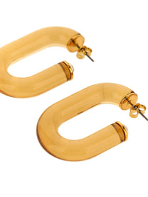 Rabanne Bo Resine Earrings Gold