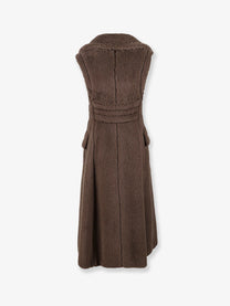 Max Mara Women's Boario Sleeveless Alpaca Blend Coat Brown