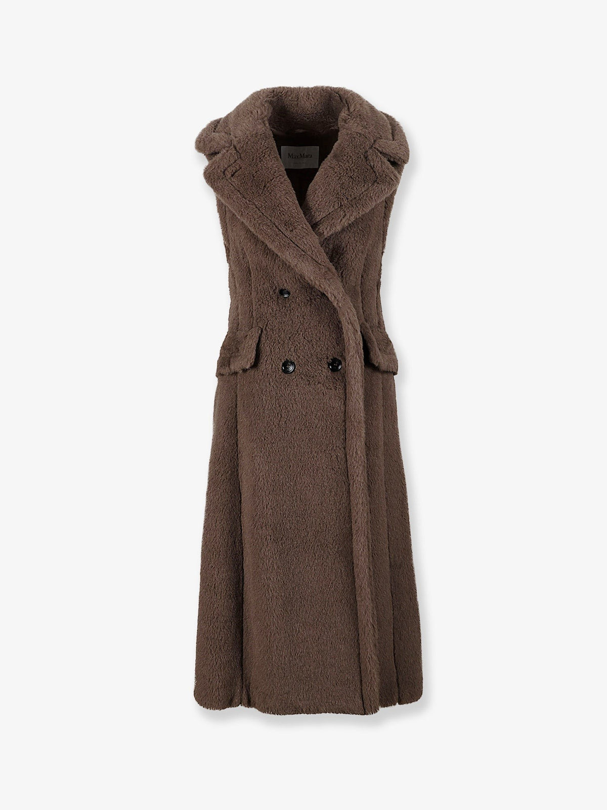 Max Mara Women's Boario Sleeveless Alpaca Blend Coat Brown