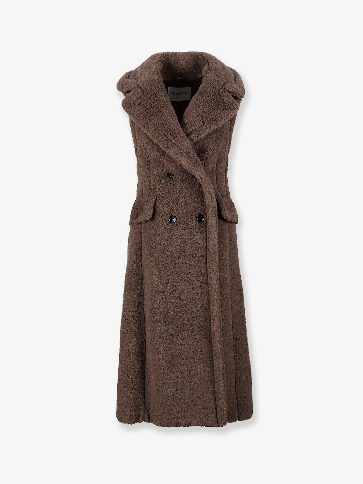 Max Mara Women's Boario Sleeveless Alpaca Blend Coat Brown