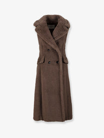 Max Mara Women's Boario Sleeveless Alpaca Blend Coat Brown