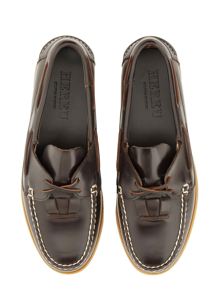 Hereu Women's Boat Moccasin Brown Hereu