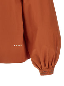 Marni Boat Neck Blouse Orange