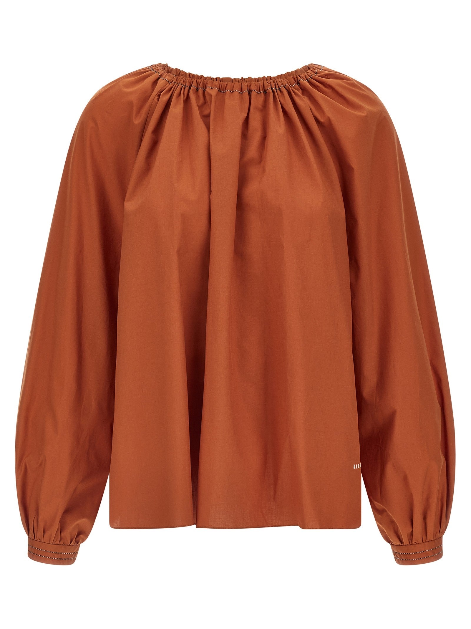 Marni Boat Neck Blouse Orange