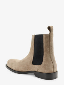 Loewe Men's Bobine Chelsea Suede Boots Brown
