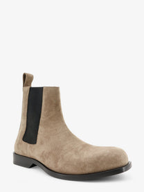 Loewe Men's Bobine Chelsea Suede Boots Brown