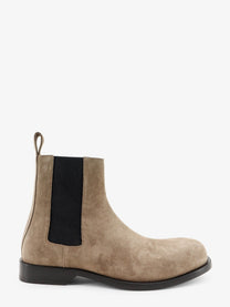 Loewe Men's Bobine Chelsea Suede Boots Brown