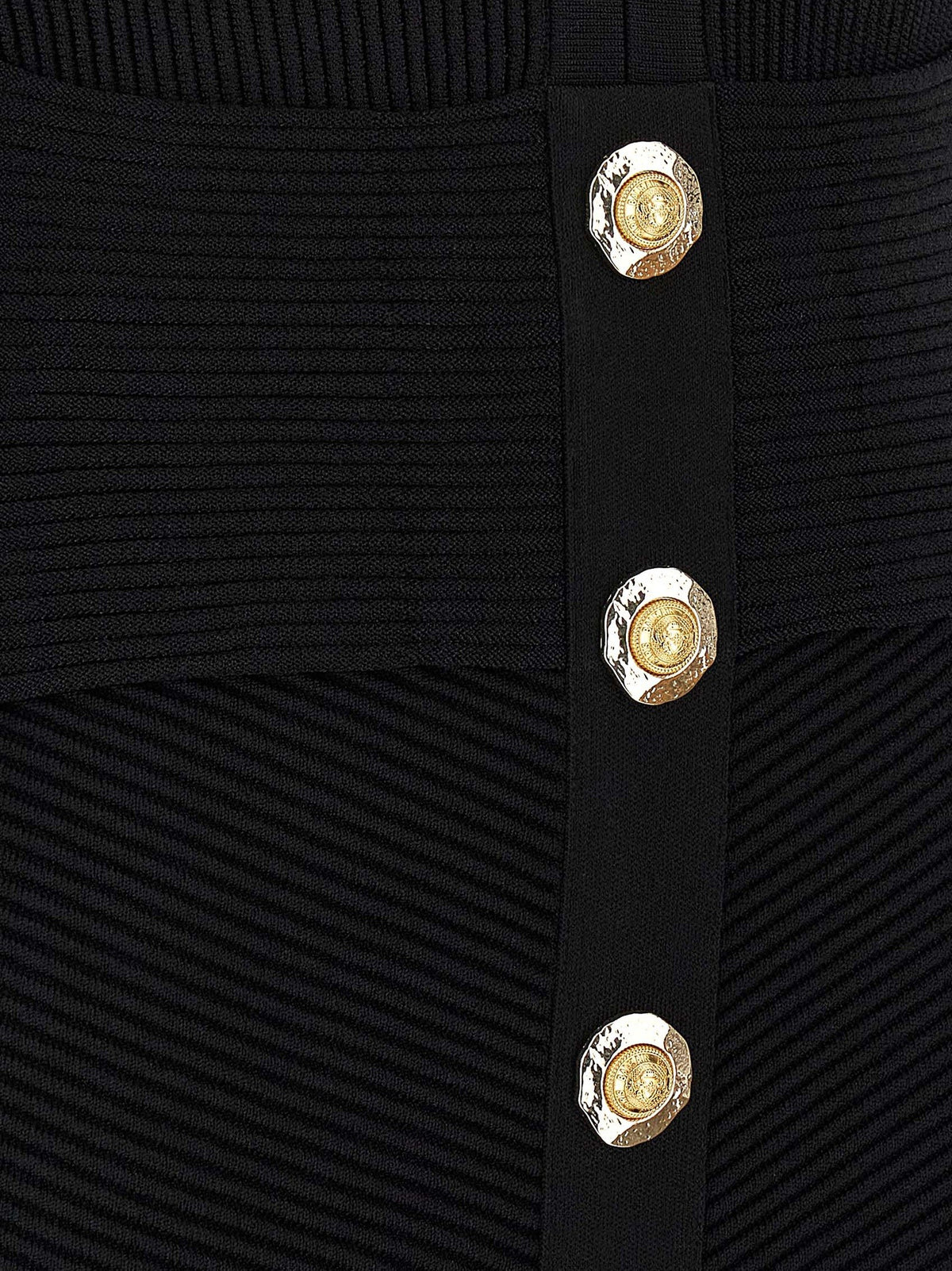 Balmain Bodycon Dress Black, view 4