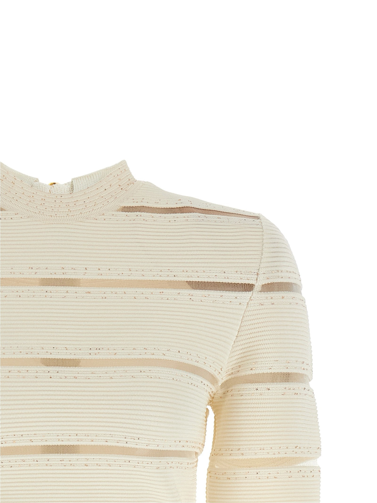 Balmain Bodycon Dress White, view 3