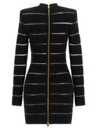 Balmain Bodycon Dress Black, view 2