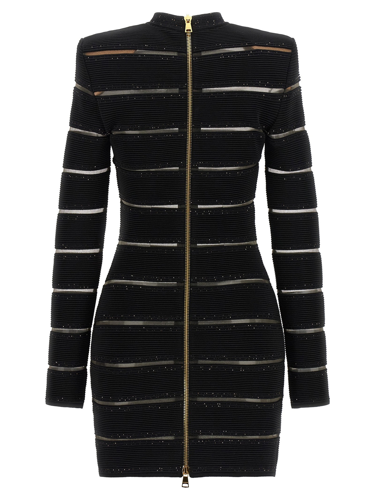 Balmain Bodycon Dress Black, view 2