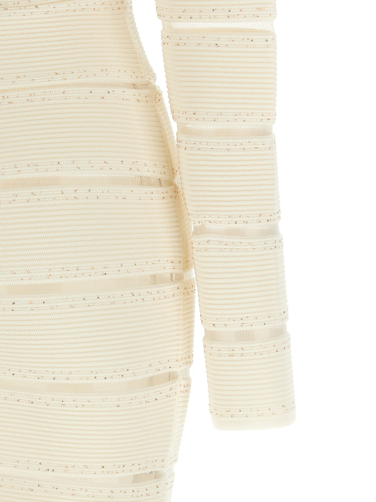 Balmain Bodycon Dress White, view 4