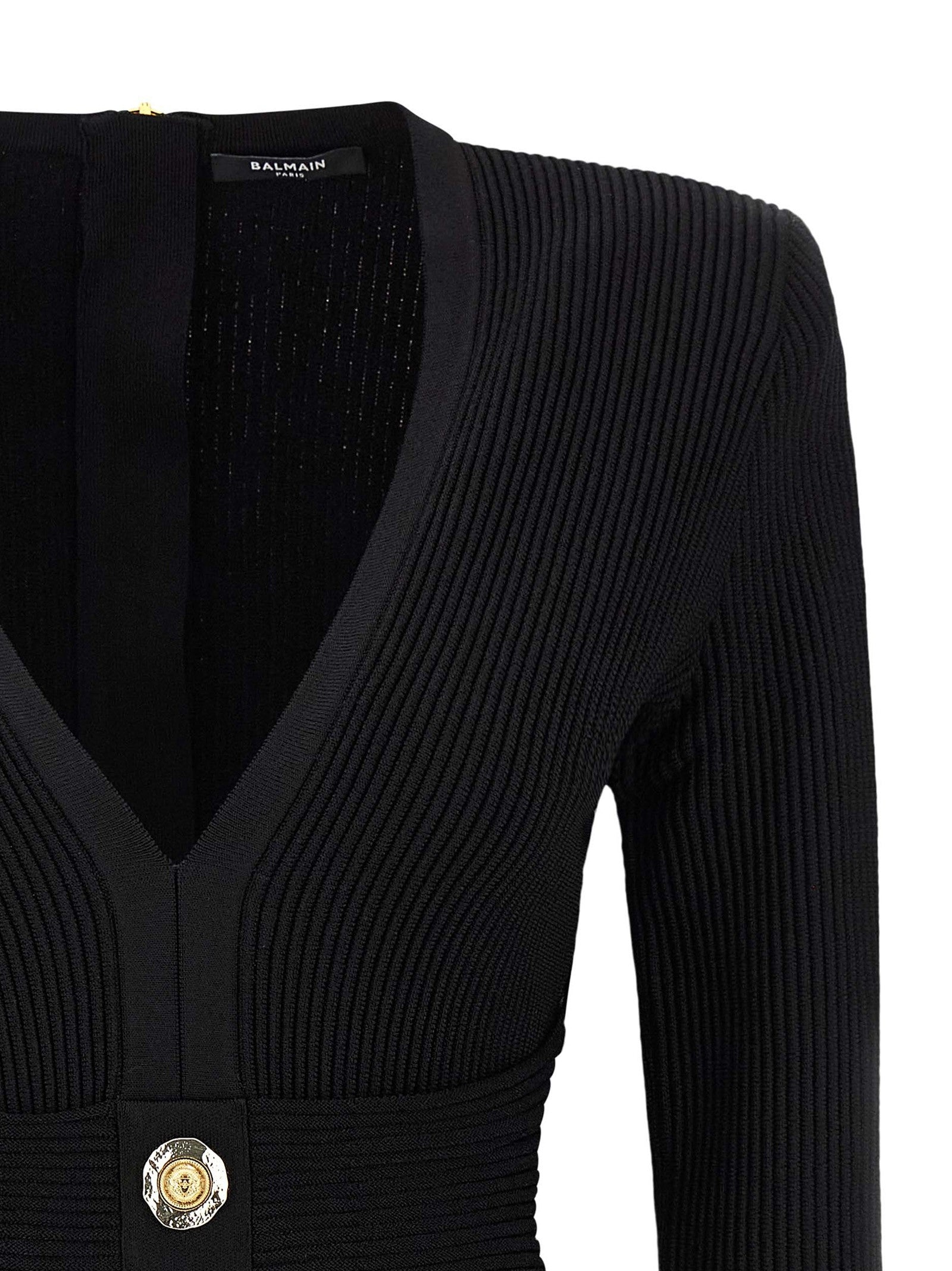 Balmain Bodycon Dress Black