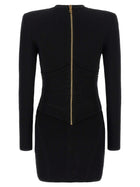 Balmain Bodycon Dress Black, view 2