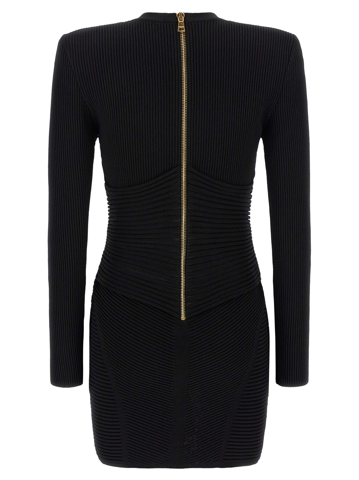 Balmain Bodycon Dress Black, view 2