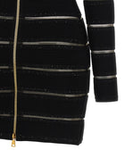 Balmain Bodycon Dress Black, view 4