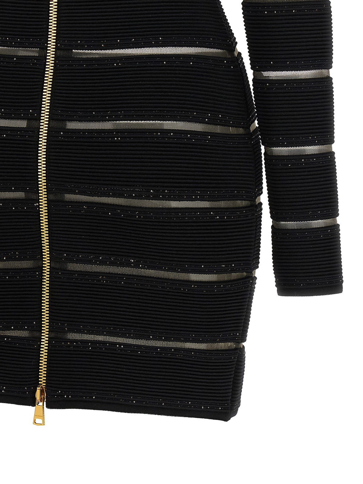 Balmain Bodycon Dress Black, view 4