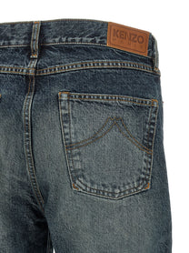 Kenzo Boke Flower Button Jeans Blue