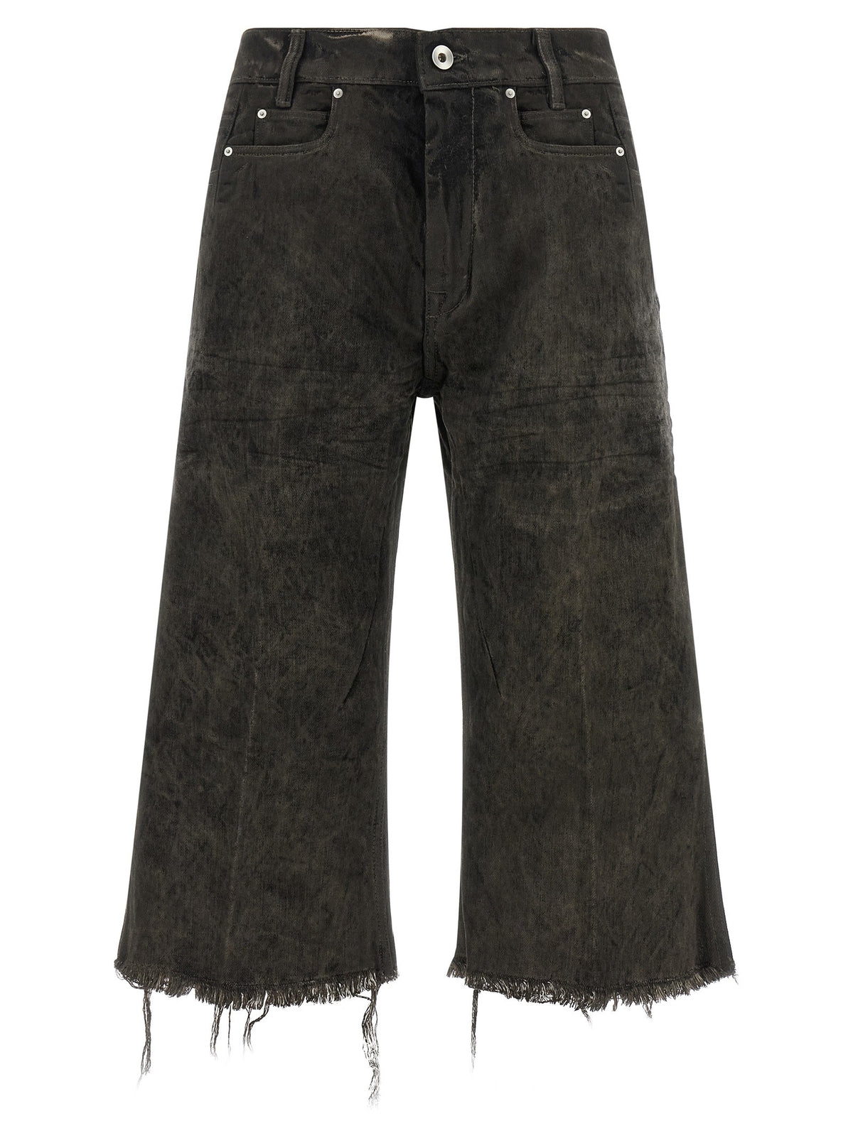 Rick Owens Bolan Cutoff Bermuda Shorts Grey
