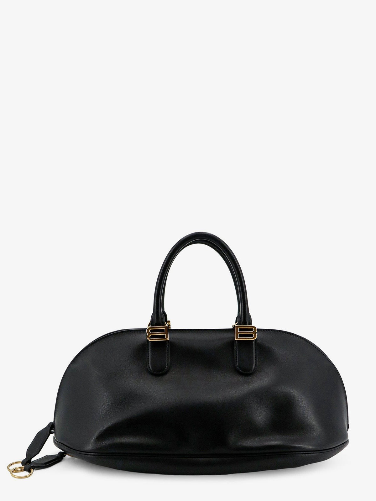 Balenciaga Women's Bolero Bowling Medium Leather Bag Black