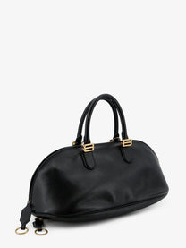 Balenciaga Women's Bolero Bowling Medium Leather Bag Black, view 4