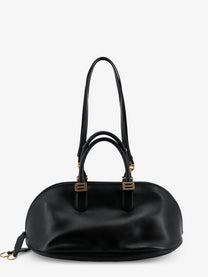 Balenciaga Women's Bolero Bowling Medium Leather Bag Black, view 5